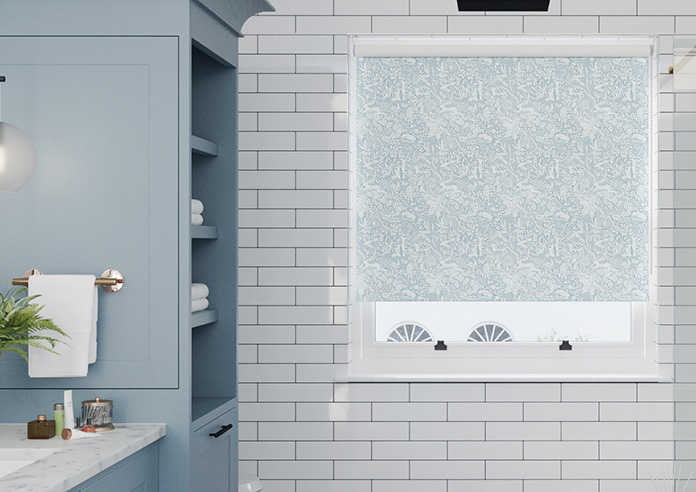 Folk Meadows, Soft Blue - Roller Blind - Image 3
